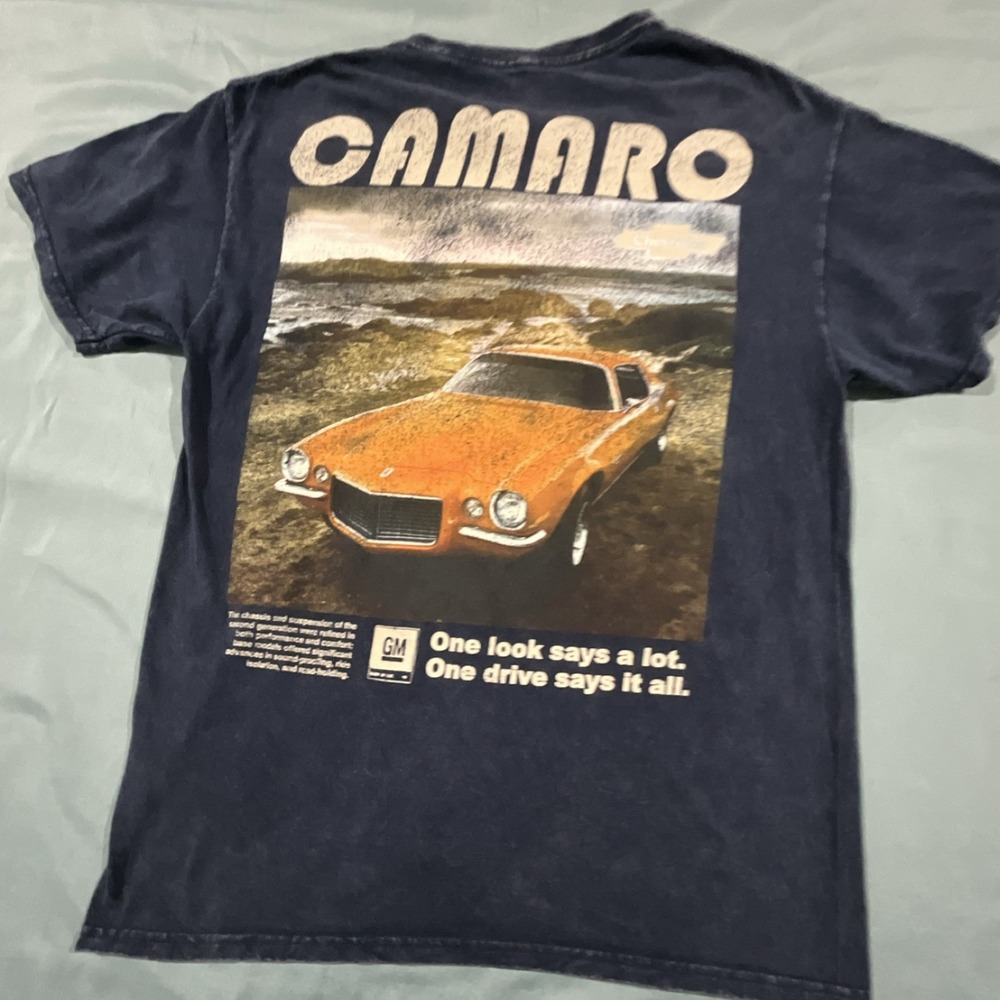 Chemistry Chevrolet Camaro Graphic Navy Blue Men's T-Shirt Size M - Picture 5 of 5